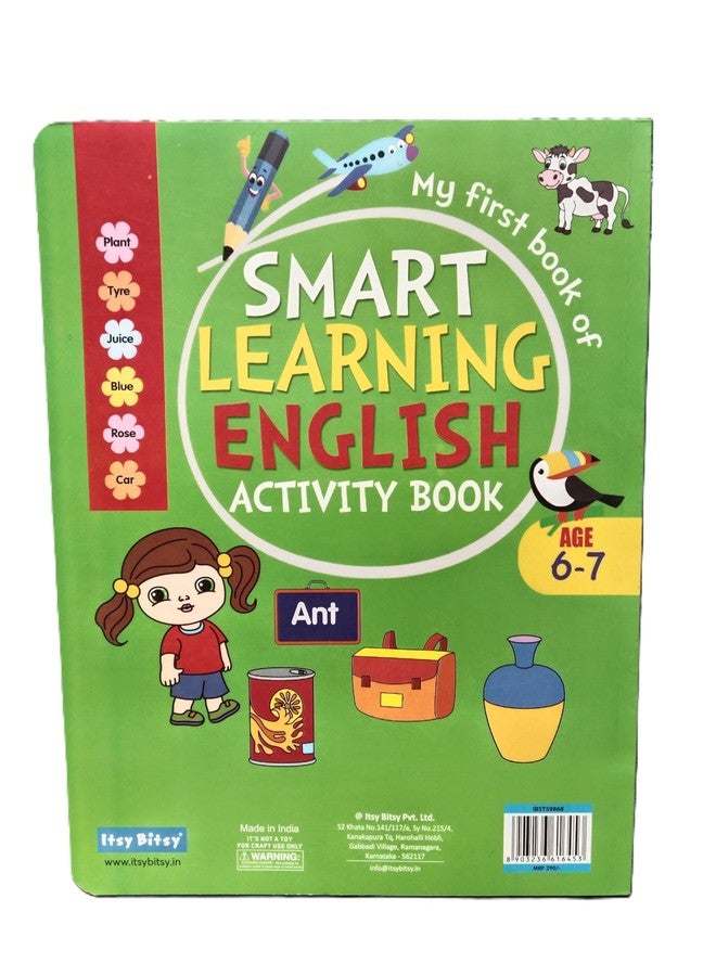 Itsy Bitsy My First Smart Learning English Activity Book (6-7 Years) - 64 Pages | Vocabulary, Sentence Formation, Reading & Writing Practice